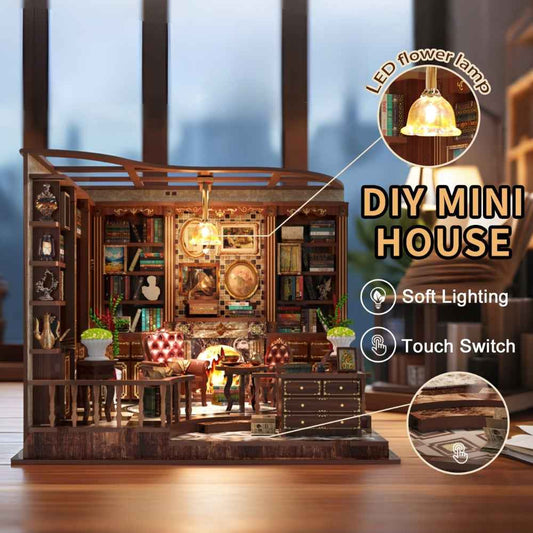 Left Bank Study DIY Mini House Kit |DIY Miniature Kit