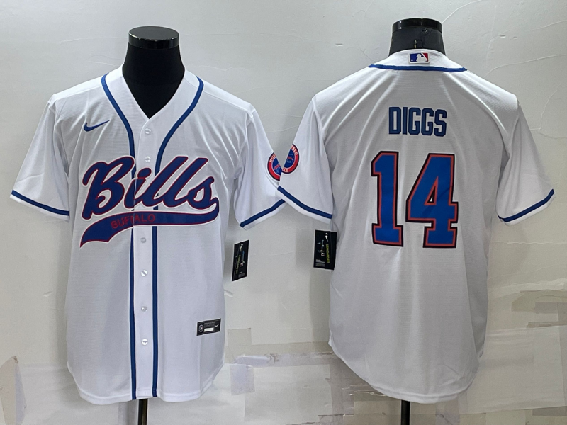 Men’s Buffalo Bills Stefon Diggs #14 White Jersey Joint Edition