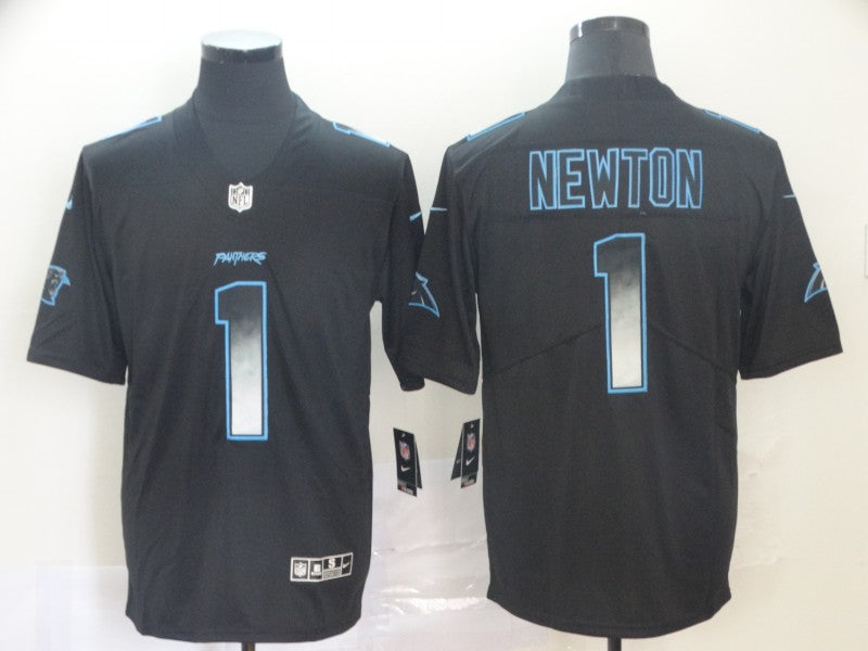 Men’s Carolina Panthers #1 Cam Newton Black Jersey