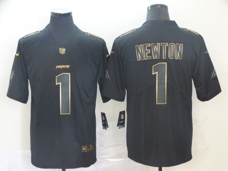 Men’s Carolina Panthers Cam Newton #1 Black Jersey