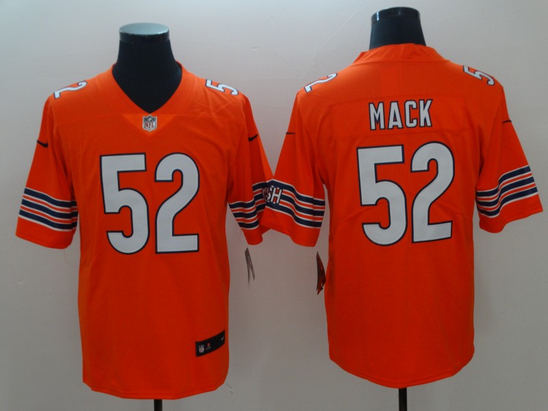 Men’s Chicago Bears #52 Khalil Mack Season Jersey Orange