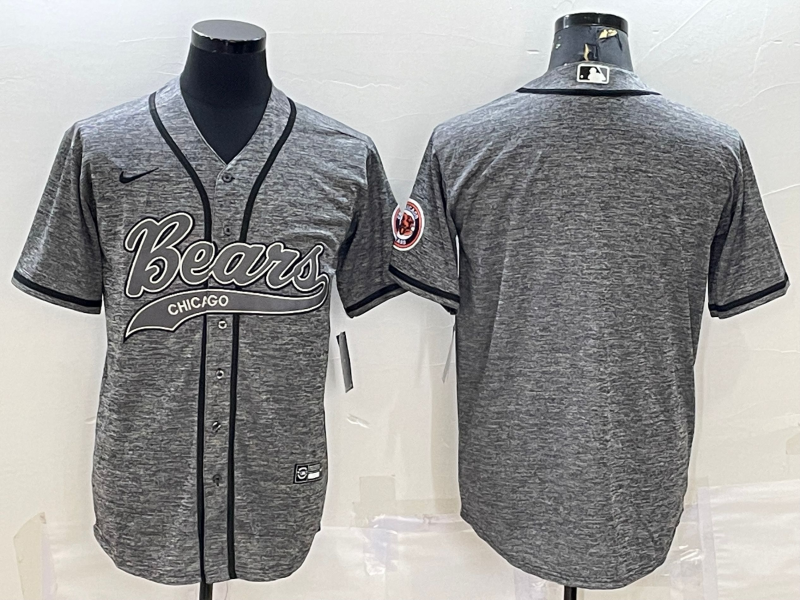 Men’s Chicago Bears Gray Blank Jersey