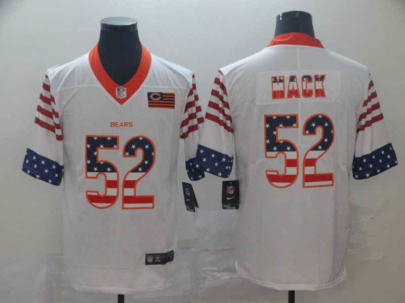Men’s Chicago Bears Khalil Mack #52 White Team Jersey