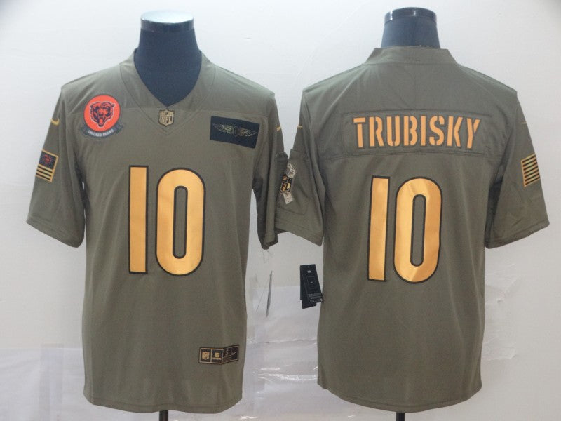 Men’s Chicago Bears Mitch Trubisky #10 Brown Jersey