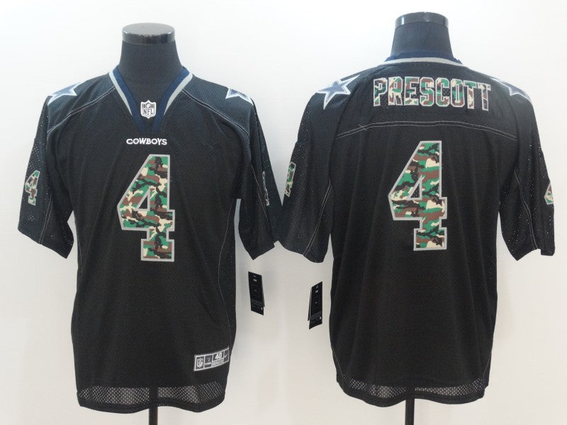 Men’s Dallas Cowboys #4 Dak Prescott Black Authentic Jersey