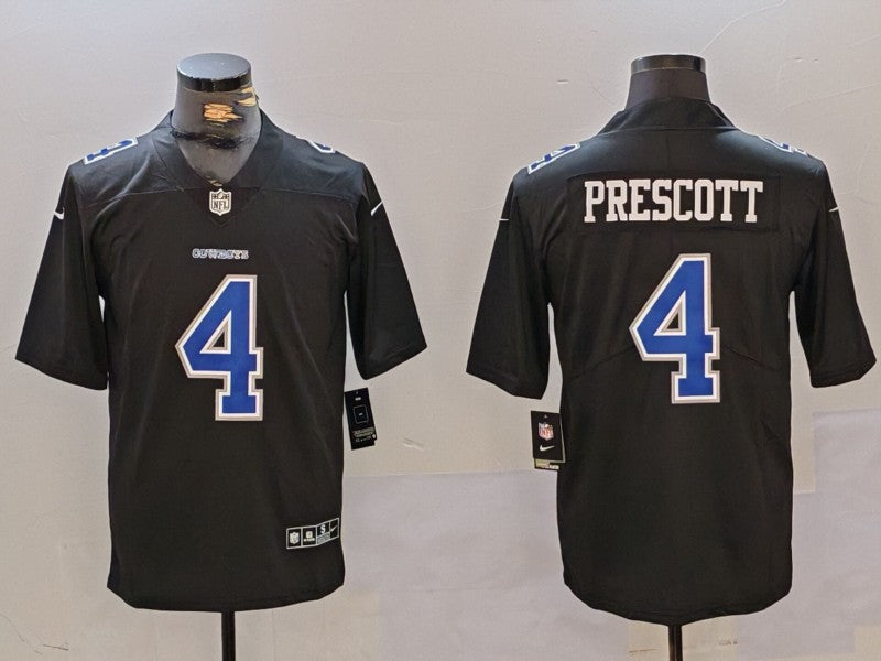 Men’s Dallas Cowboys Dak Prescott Black Jersey