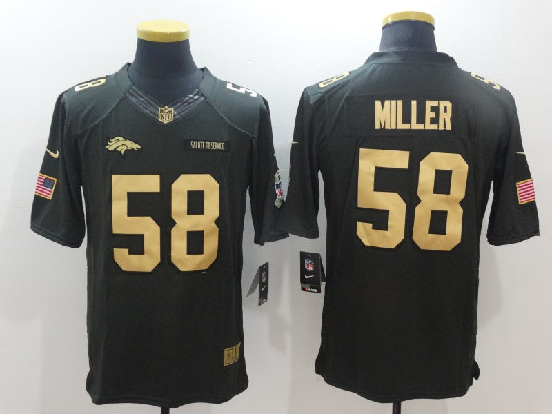 Men’s Denver Broncos #58 Von Miller Black Authentic Jersey