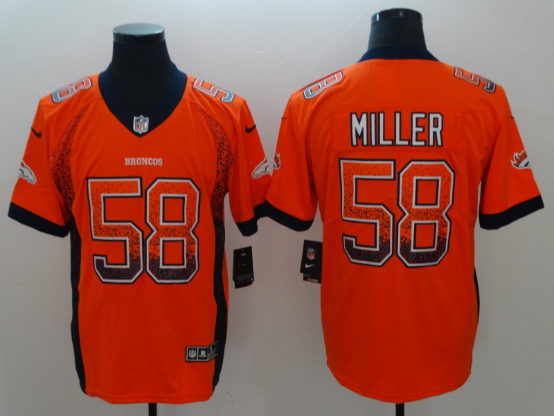 Men’s Denver Broncos Von Miller #58 Orange Authentic Jersey