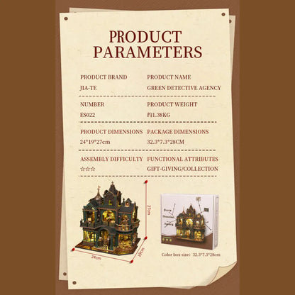 Green Detective Agency DIY Mini House Kit l DIY Miniature Kit