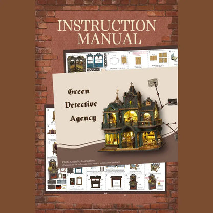 Green Detective Agency DIY Mini House Kit l DIY Miniature Kit