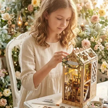 Serene Flower House DIY Book Nook Kit