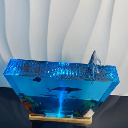 Whale Leaping Ocean Resin Night Light（ Best Gift 🎁 ）