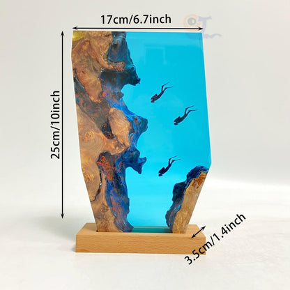 Three Divers Resin Night Light, Family Series（ Best Gift 🎁 ）