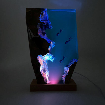 Three Divers Resin Night Light, Family Series（ Best Gift 🎁 ）