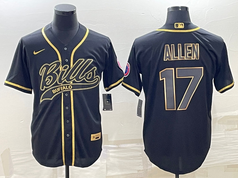 Men’s Buffalo Bills Josh Allen #17 Black Jersey Joint Edition