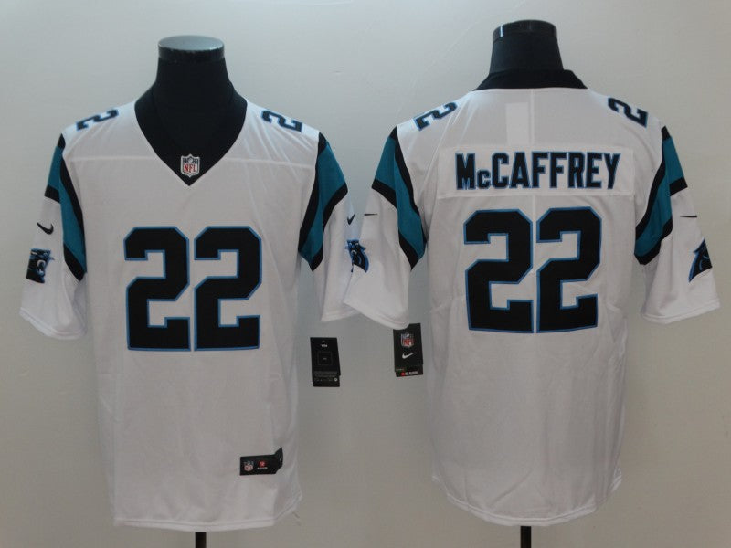 Men’s Carolina Panthers Christian McCaffrey #22 White Jersey