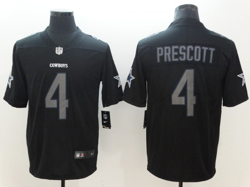 Men’s Dallas Cowboys Dak Prescott #4 Black Alternate Jersey