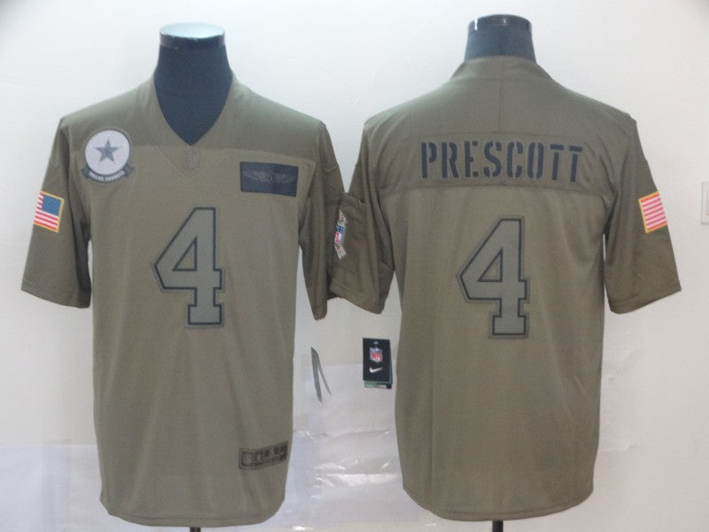 Men’s Dallas Cowboys Dak Prescott #4 Brown Alternate Jersey