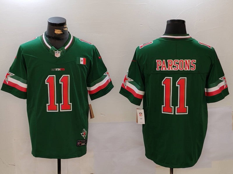 Men’s Dallas Cowboys Micah Parsons #11 Green Vapor F.U.S.E. Limited Jersey