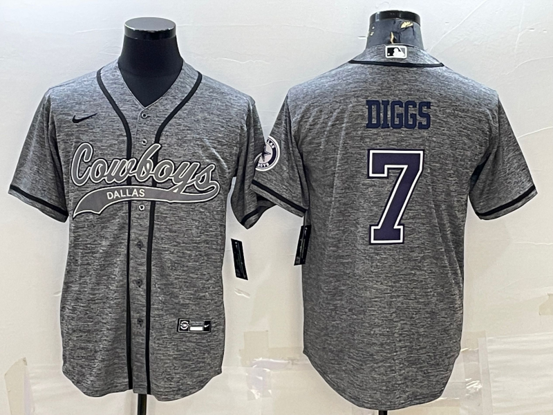 Men’s Dallas Cowboys Trevon Diggs #7 Gray Jersey Joint Edition