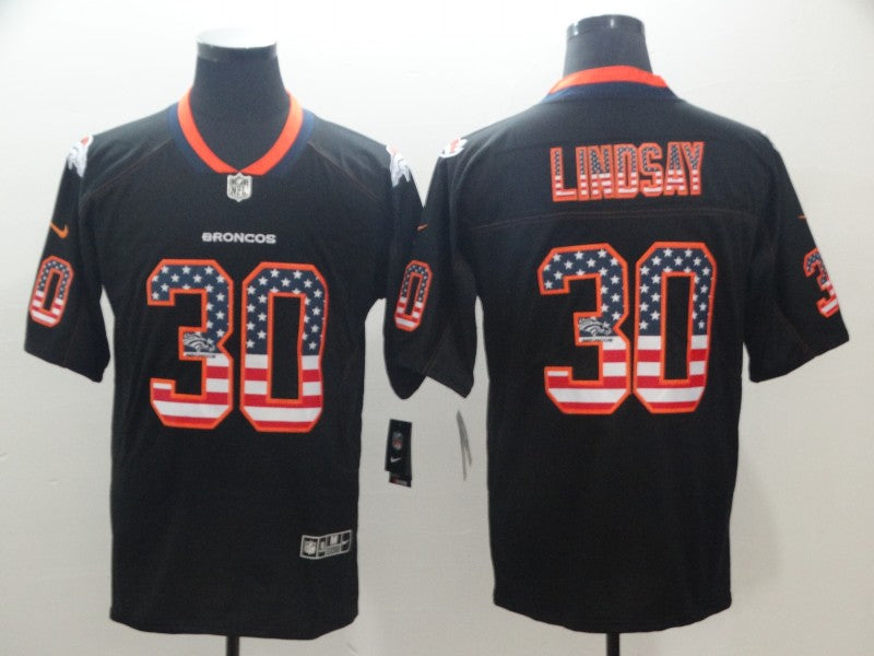 Men’s Denver Broncos Phillip Lindsay #30 Black Alternate Jersey