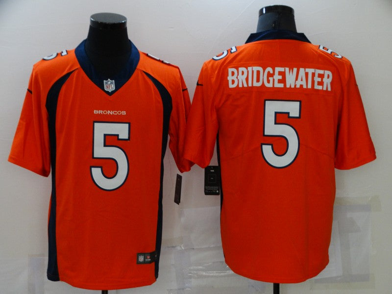 Men’s Denver Broncos Teddy Bridgewater #5 Orange Jersey