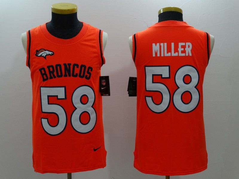 Men’s Denver Broncos Von Miller #58 Orange Jersey